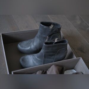 Rick Owen’s Black Wedge Ankle Boots